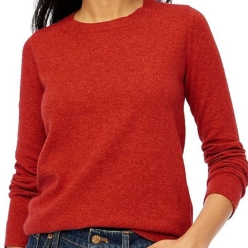 J. Crew Teddie orange wool blend sweater size M